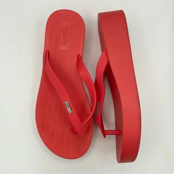 Melissa vegan sun venice platform sandals red/orange women’s Size 6 - Picture 5 of 11